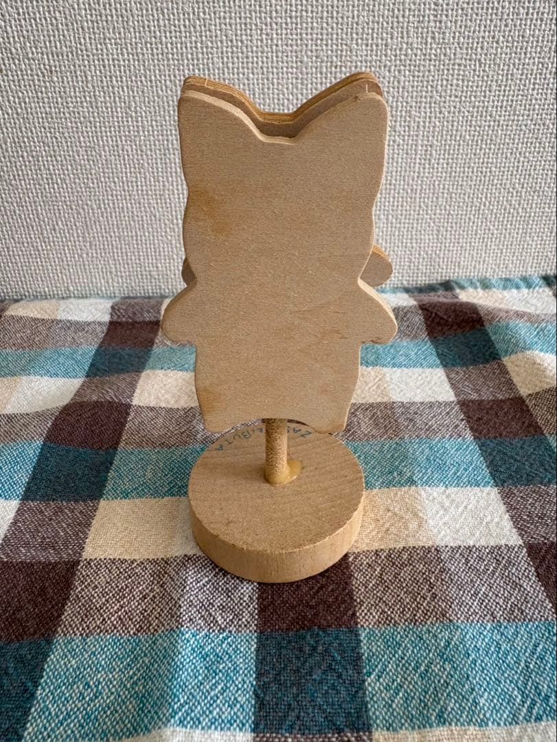 サンリオ　ザシキブタ　木製メモクリップスタンド　昭和レトロ