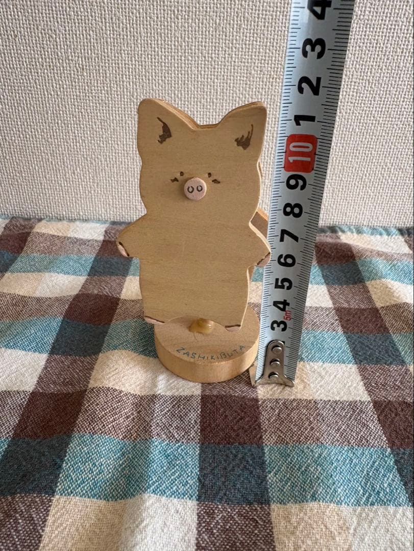 サンリオ　ザシキブタ　木製メモクリップスタンド　昭和レトロ