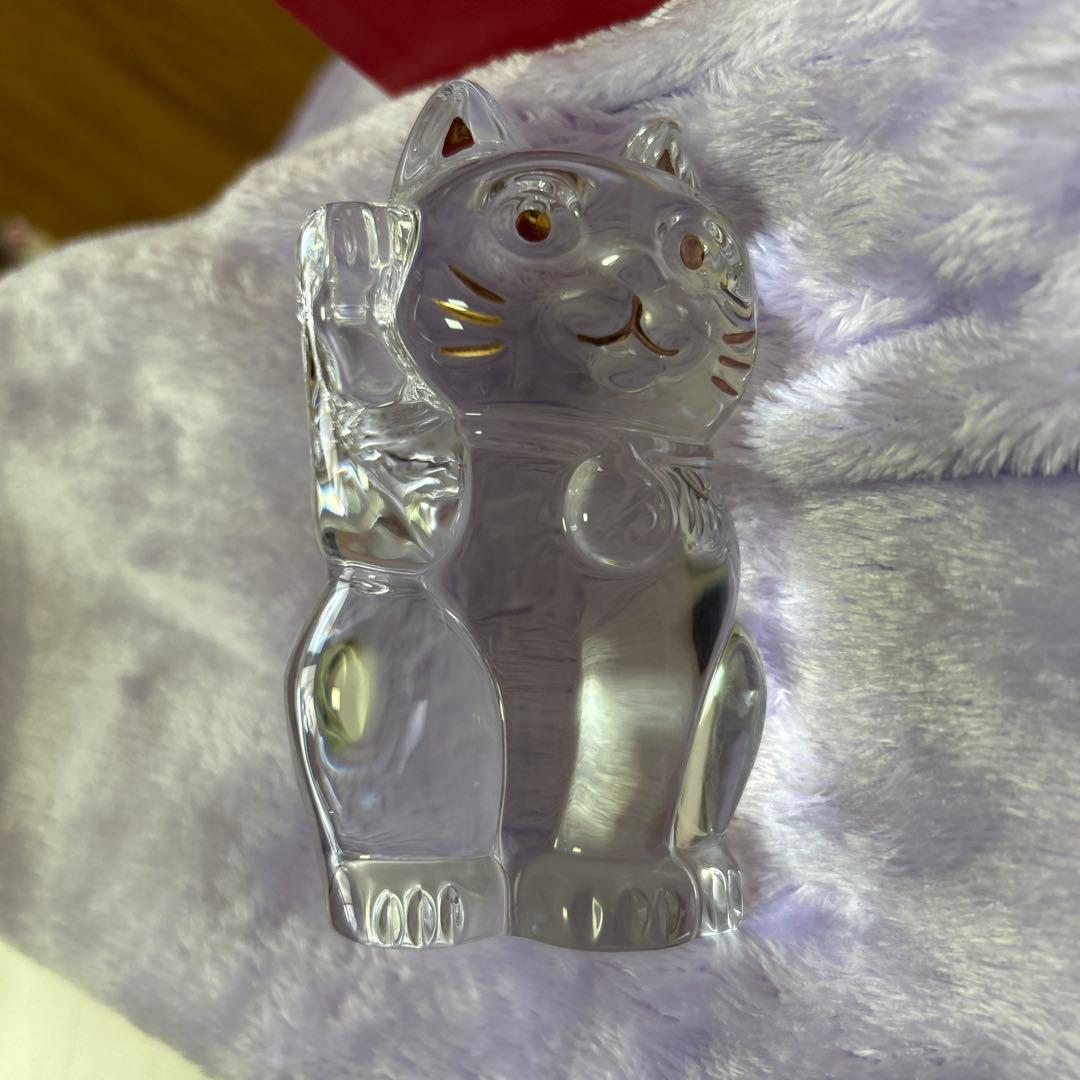 Baccarat バカラ　招き猫　クリア　ミッドナイト