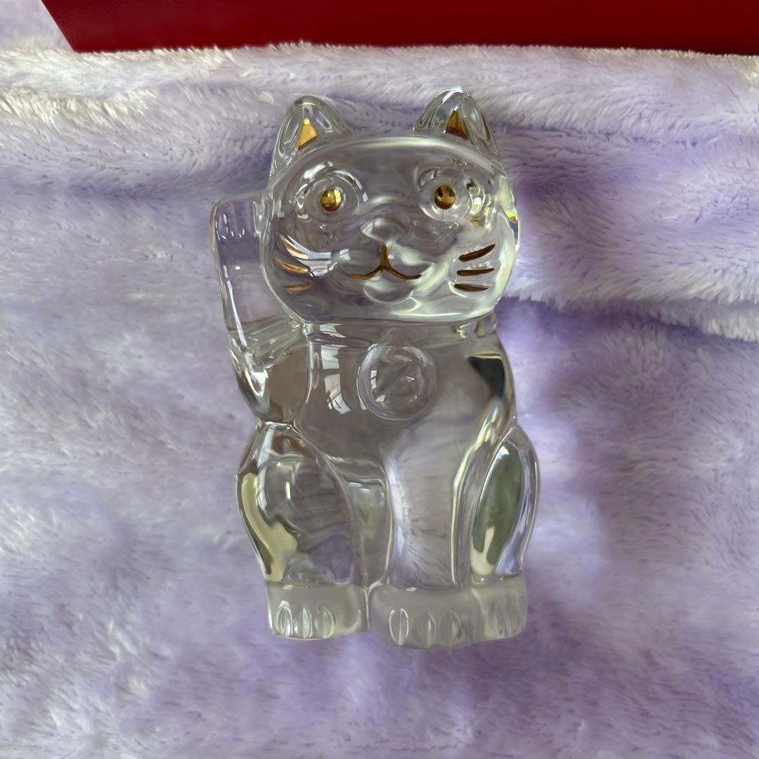 Baccarat バカラ　招き猫　クリア　ミッドナイト