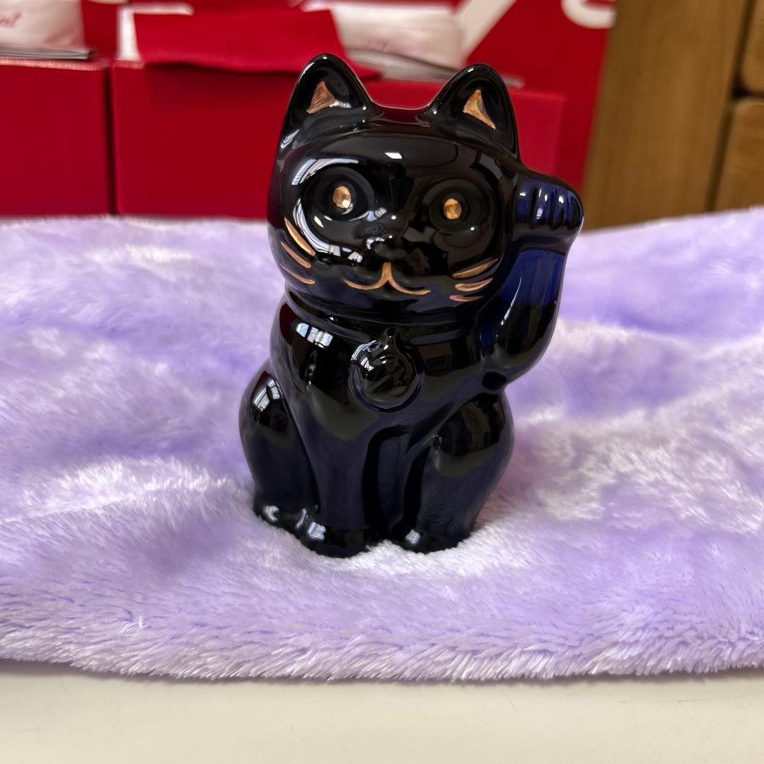 Baccarat バカラ　招き猫　クリア　ミッドナイト