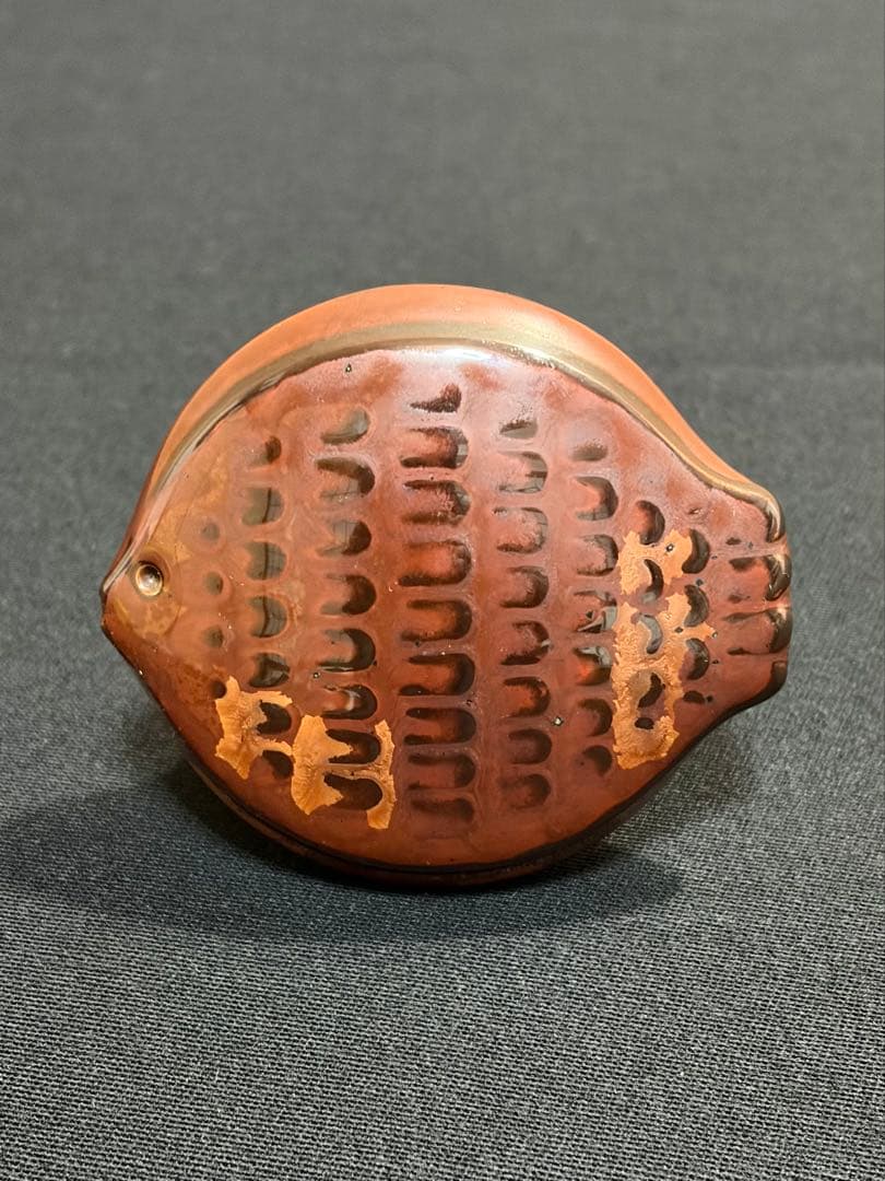 白山陶器 コートハンガー 森正洋デザイン アンティーク ブラウン 魚小