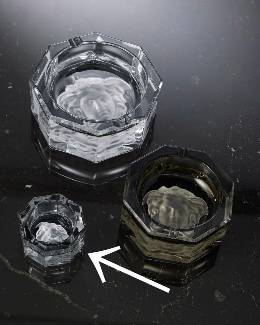 VERSACE（ヴェルサーチ） メデューサ ガラス灰皿／アッシュトレイ