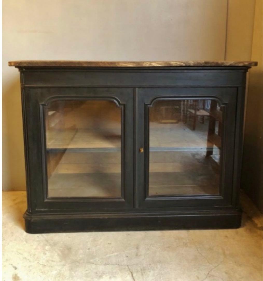 ヴィンテージ ウッド キャビネット フランス ヨーロッパアンティーク食器棚ユーロ