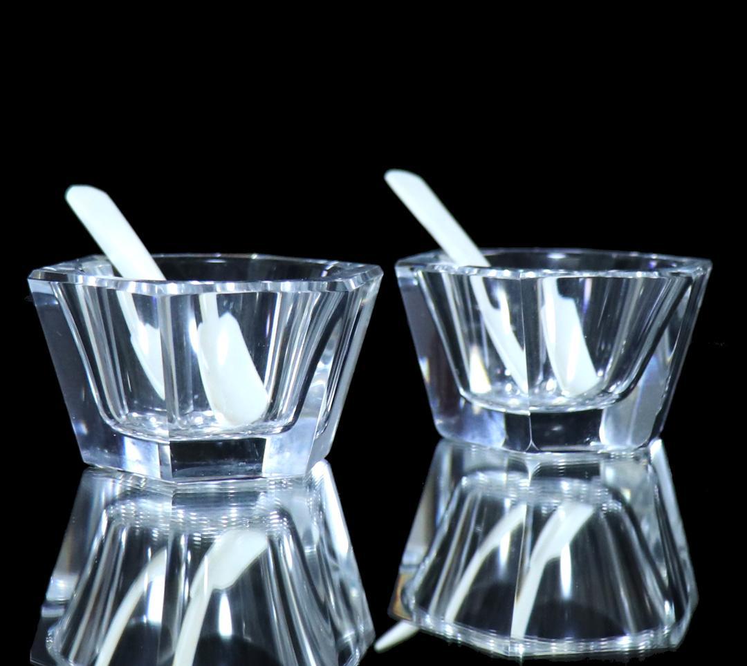 オールド・バカラ 稀少 マスタードポット ペア スプーン付属 刻印有 美品