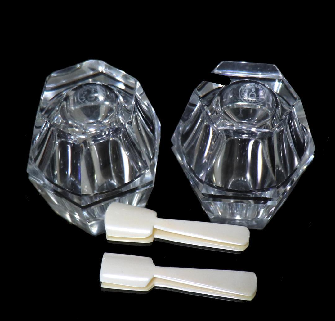 オールド・バカラ 稀少 マスタードポット ペア スプーン付属 刻印有 美品