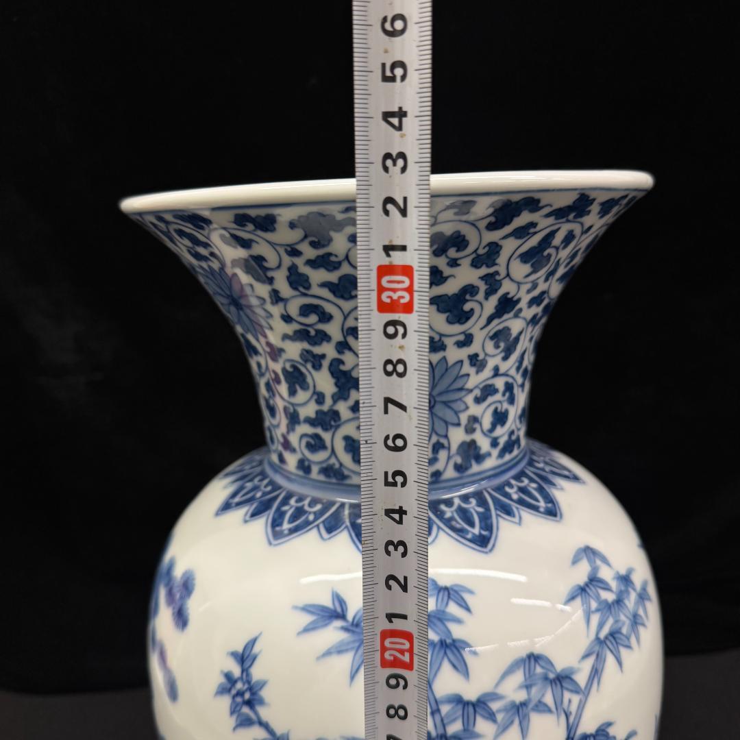 三川内焼 平戸嘉右衛門作 染付 松竹梅 花瓶 壺 - メルカリ