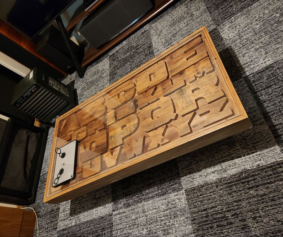 クラッシュゲート　センターテーブル　ローテーブル　ウッド　ガラス