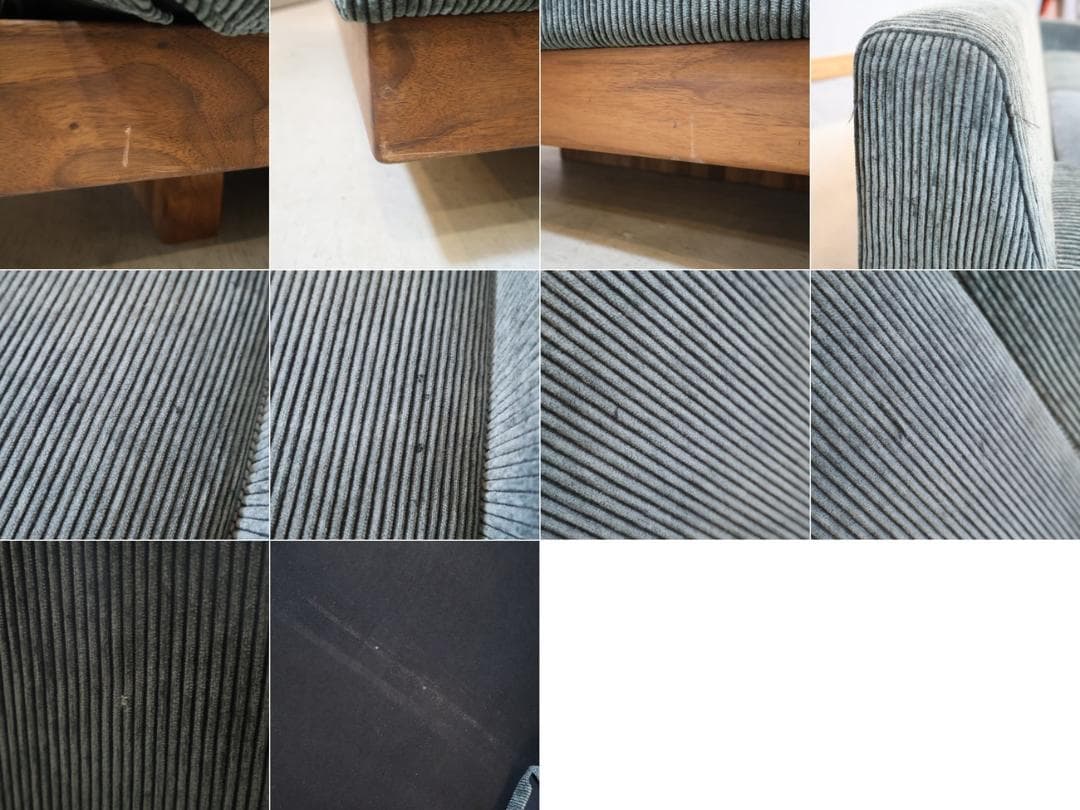 マスターウォール ウォールナット材 デニッシュ 3人掛けソファ ３シーター 3P