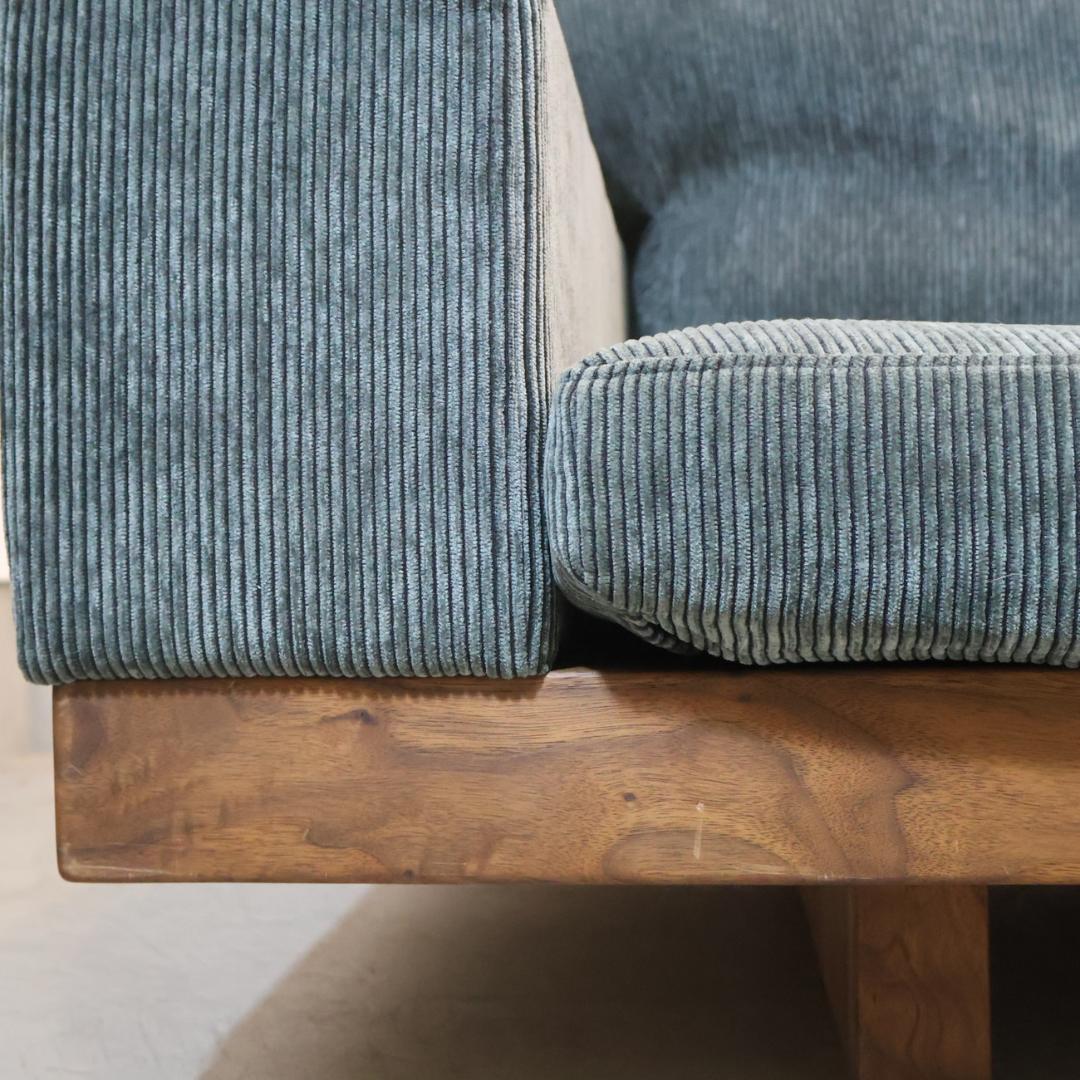 マスターウォール ウォールナット材 デニッシュ 3人掛けソファ ３シーター 3P