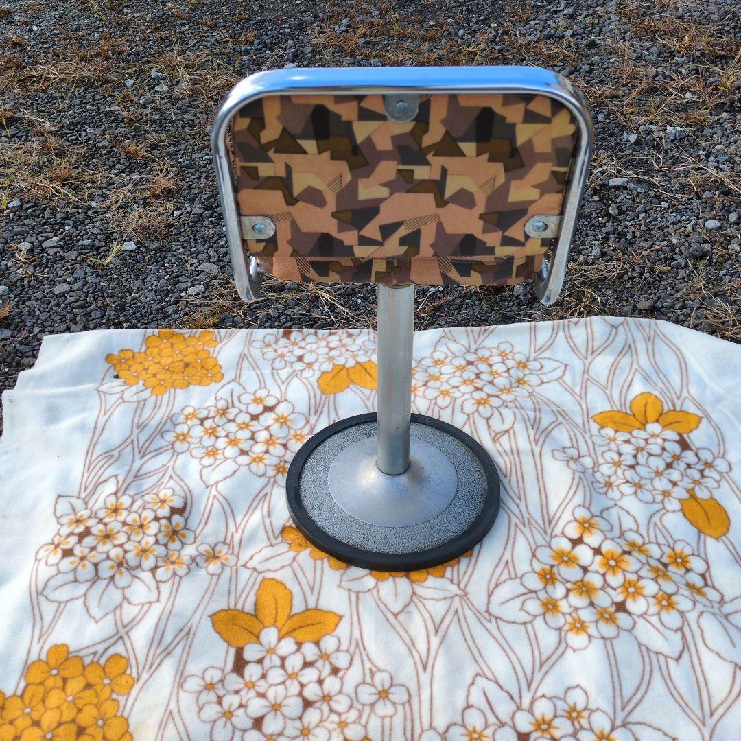 レトロ 回転 カウンターチェア ポップ スチール ビニール合皮 ショップ カフェ