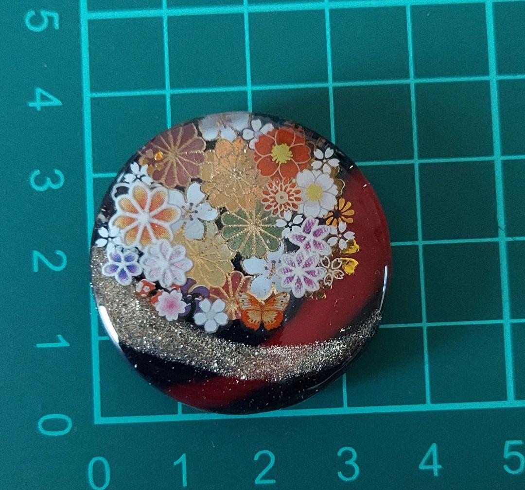 【1692】レジン　和柄　ヘアゴム　ポニーフック　ブロ―チ　ハンドメイド