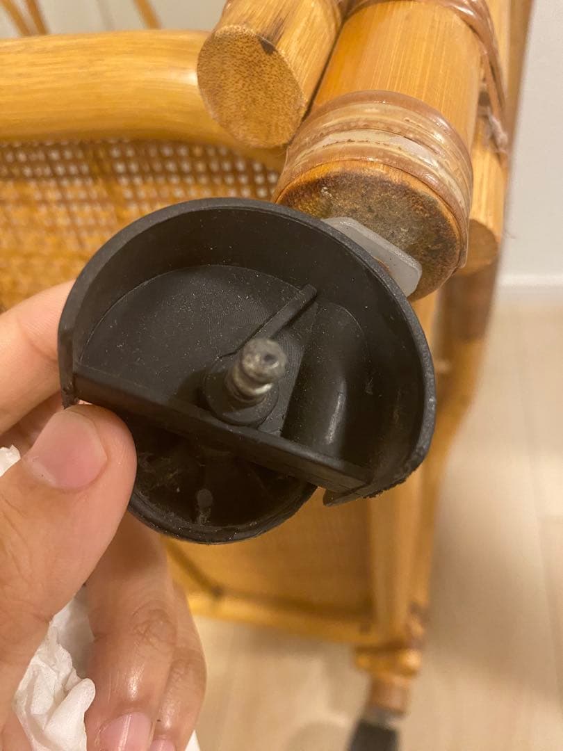 【訳アリ】籐　ラタン製　ガラステーブル 昭和レトロ　アンティーク　北欧　軽量