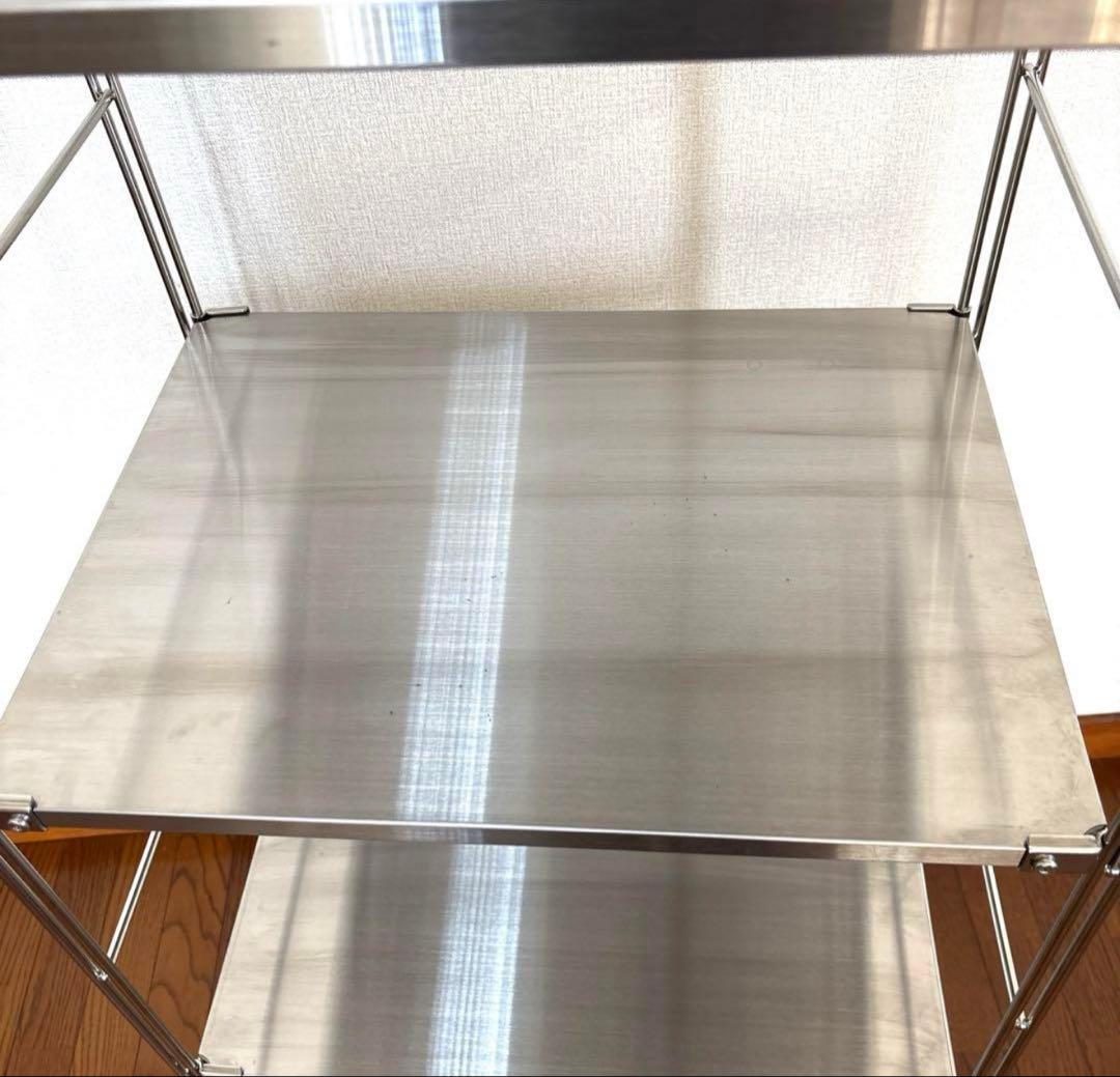 な*ぁ様 【良品】無印良品 MUJI ステンレスユニットシェルフ　 ステンレス棚