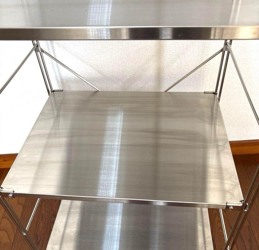 な*ぁ様 【良品】無印良品 MUJI ステンレスユニットシェルフ　 ステンレス棚