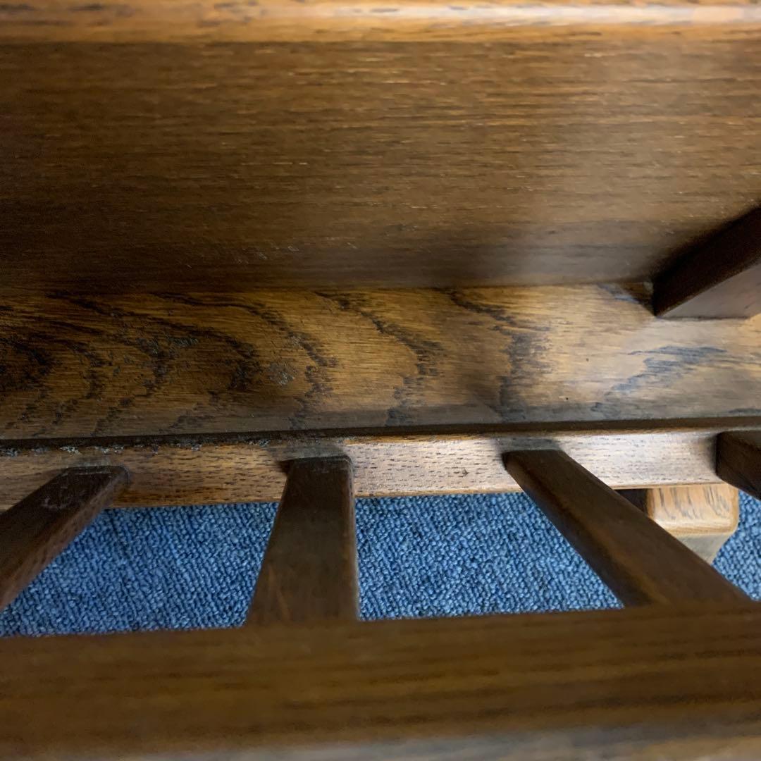 オランダ製 オーク無垢材 サイドテーブル x マガジンラック コーヒーテーブル