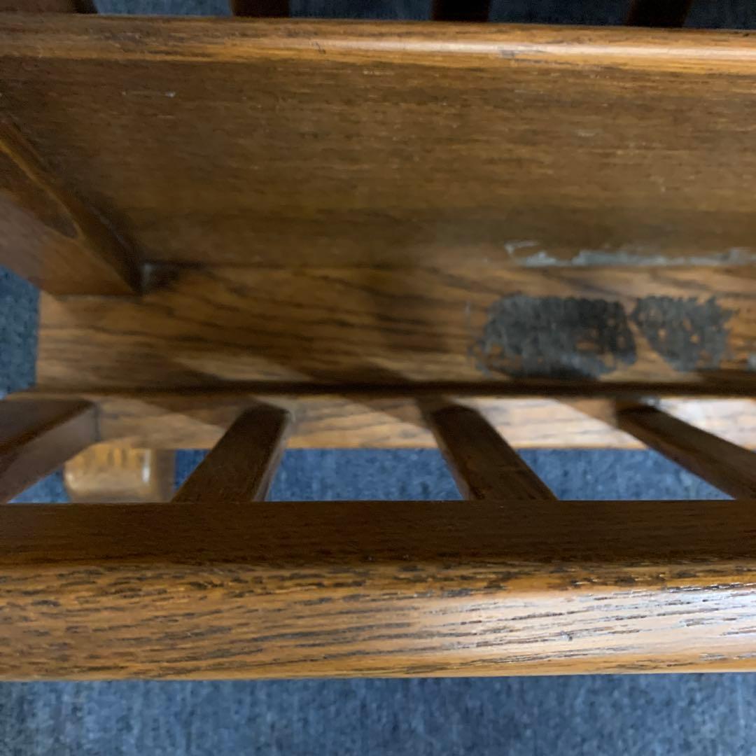 オランダ製 オーク無垢材 サイドテーブル x マガジンラック コーヒーテーブル