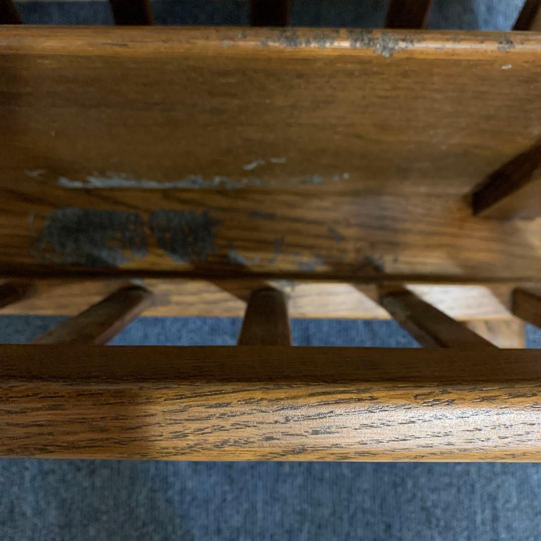 オランダ製 オーク無垢材 サイドテーブル x マガジンラック コーヒーテーブル