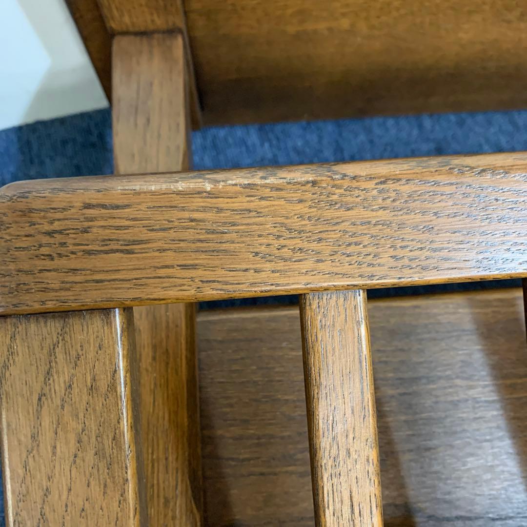 オランダ製 オーク無垢材 サイドテーブル x マガジンラック コーヒーテーブル