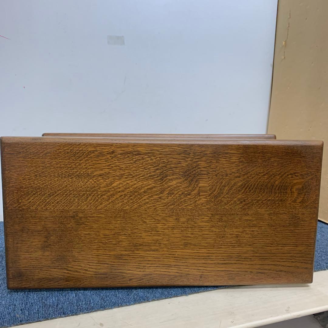 オランダ製 オーク無垢材 サイドテーブル x マガジンラック コーヒーテーブル