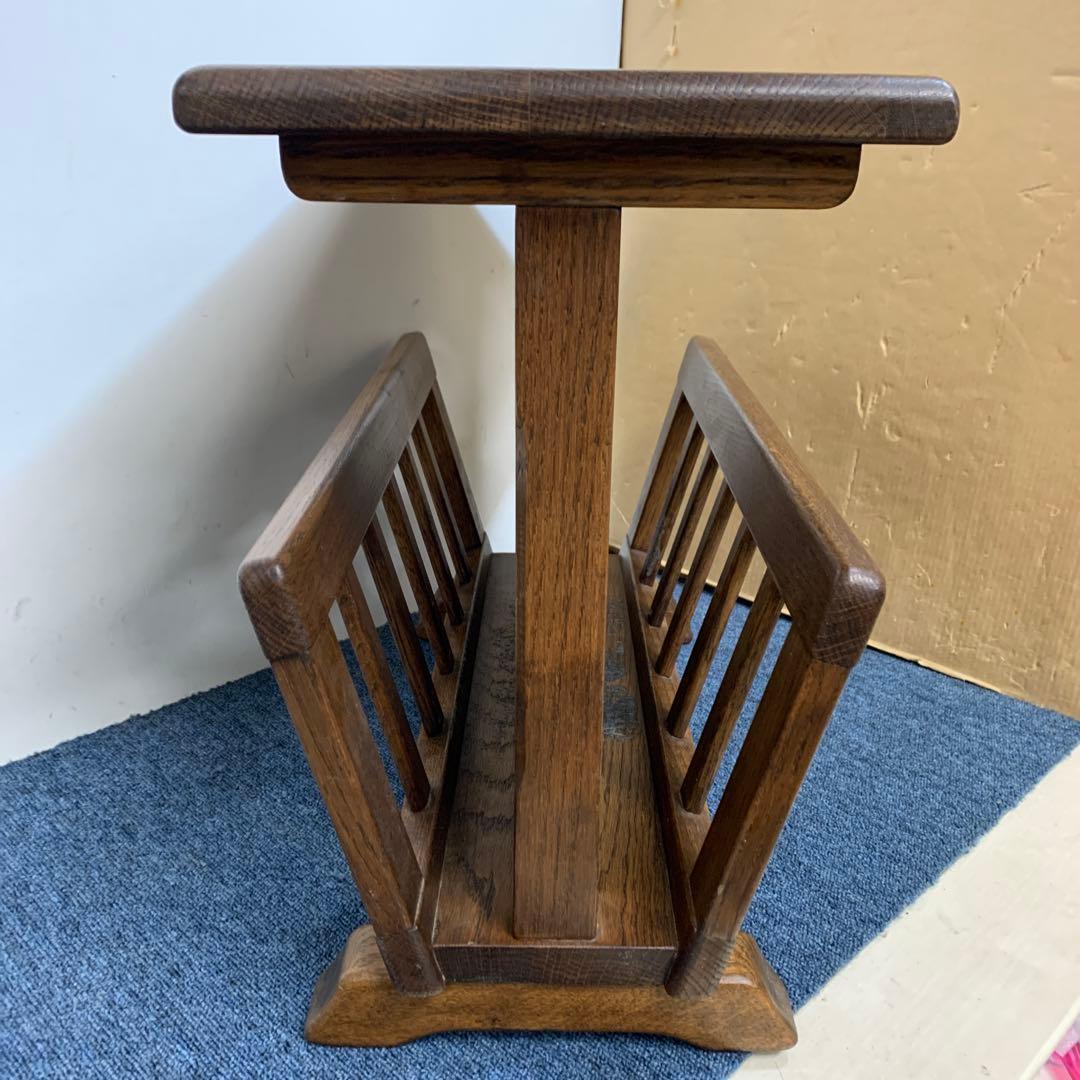 オランダ製 オーク無垢材 サイドテーブル x マガジンラック コーヒーテーブル
