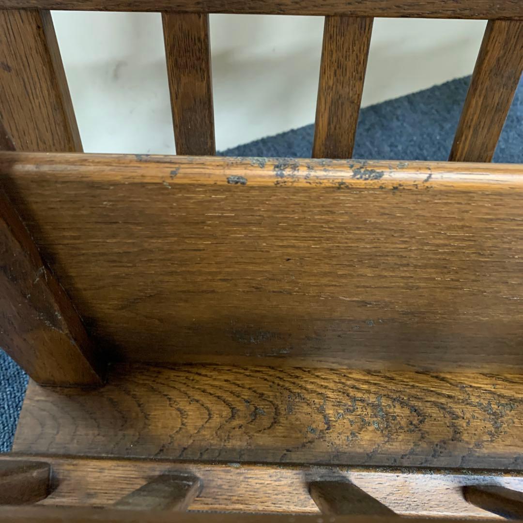 オランダ製 オーク無垢材 サイドテーブル x マガジンラック コーヒーテーブル