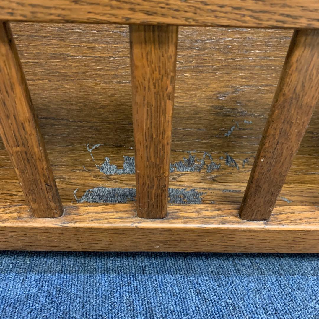 オランダ製 オーク無垢材 サイドテーブル x マガジンラック コーヒーテーブル