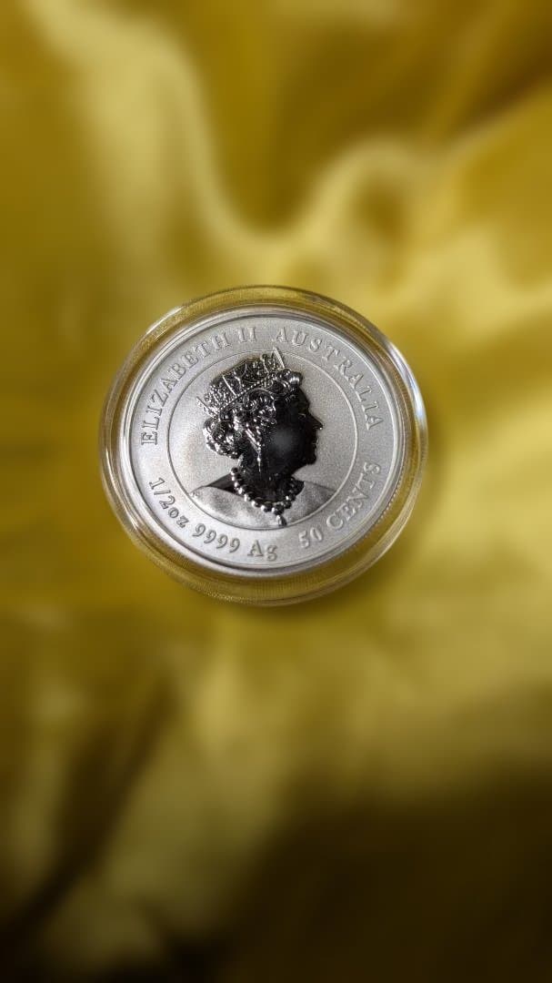 2021オーストラリア 干支丑銀貨　 1/2オンス　50セント銀貨　1枚