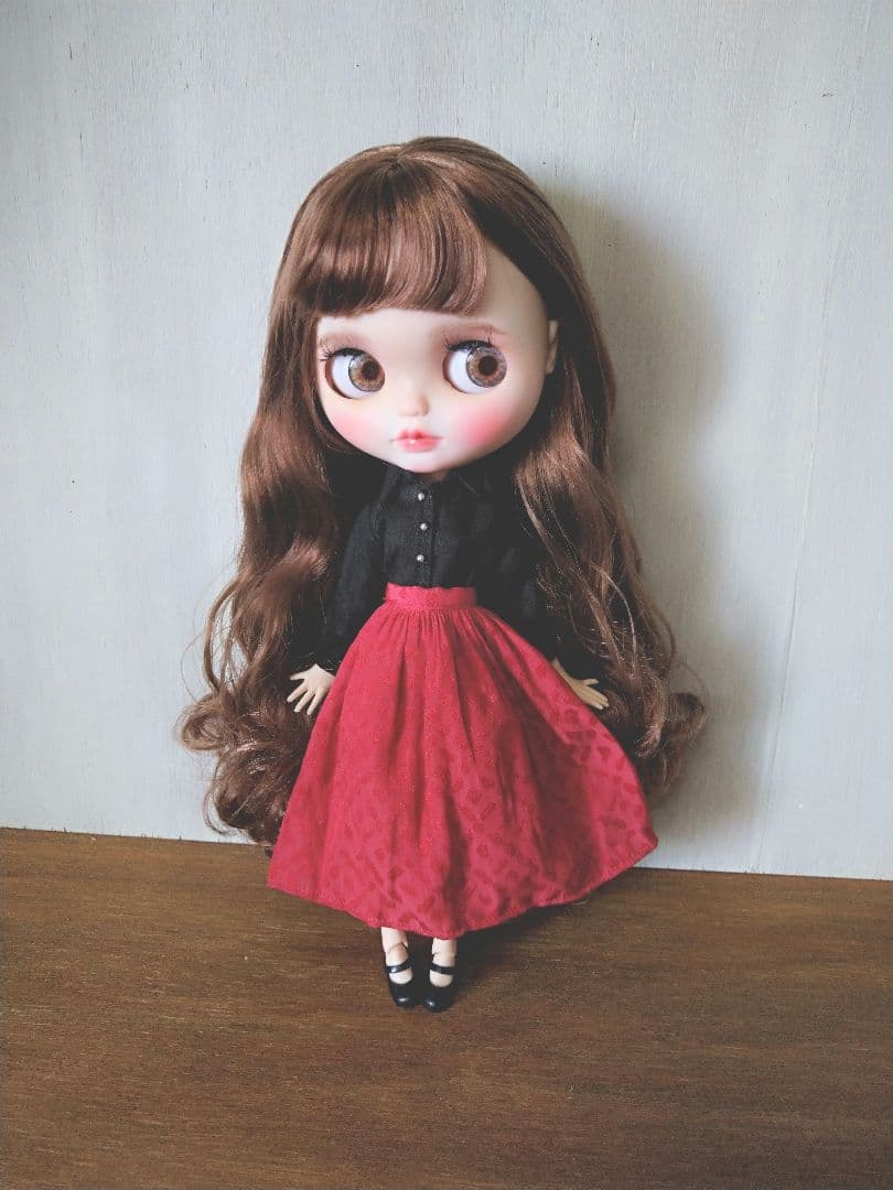 再出品279.※単品※黒のシャツ※ブライスアウトフィット※1/6ドール服