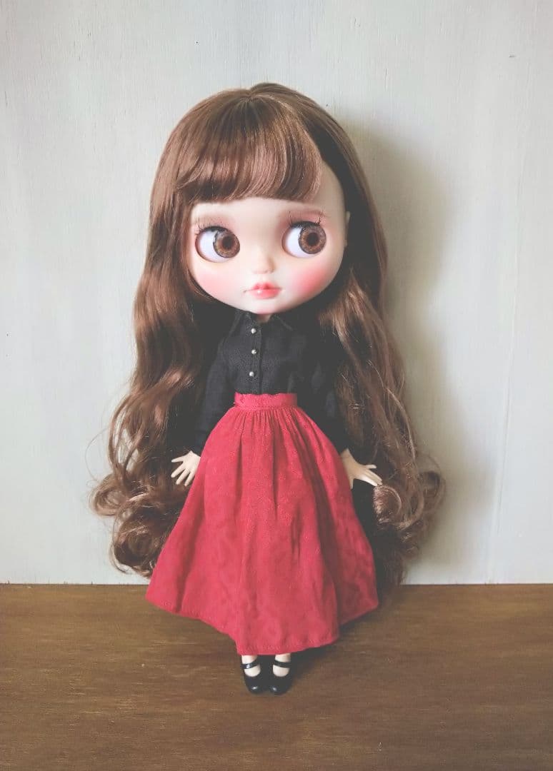 再出品279.※単品※黒のシャツ※ブライスアウトフィット※1/6ドール服