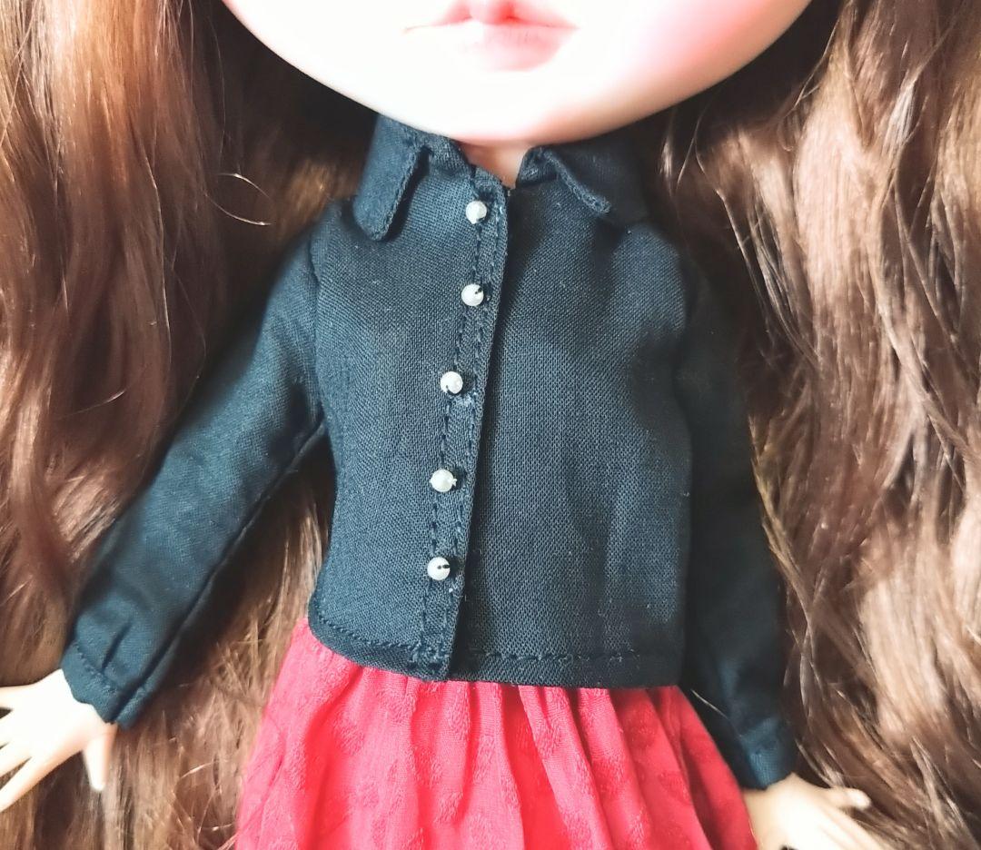 再出品279.※単品※黒のシャツ※ブライスアウトフィット※1/6ドール服