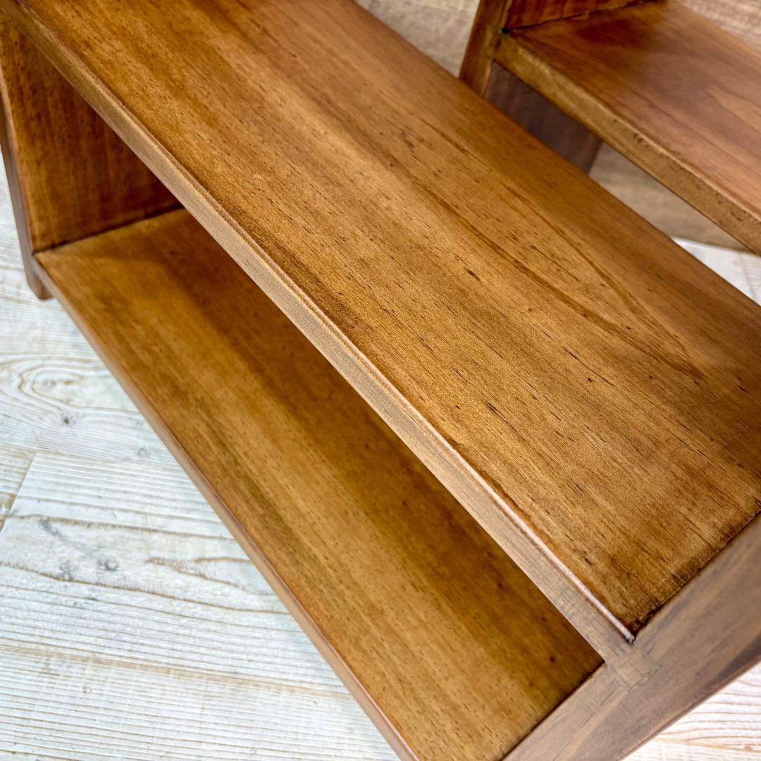 カントリー北欧調パイン材ラック三段2点セット木製収納家具シェフル飾り棚松材無垢材