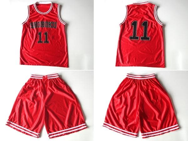 スラムダンク 湘北高校 背番号11 流川楓 ユニフォーム 上下セット