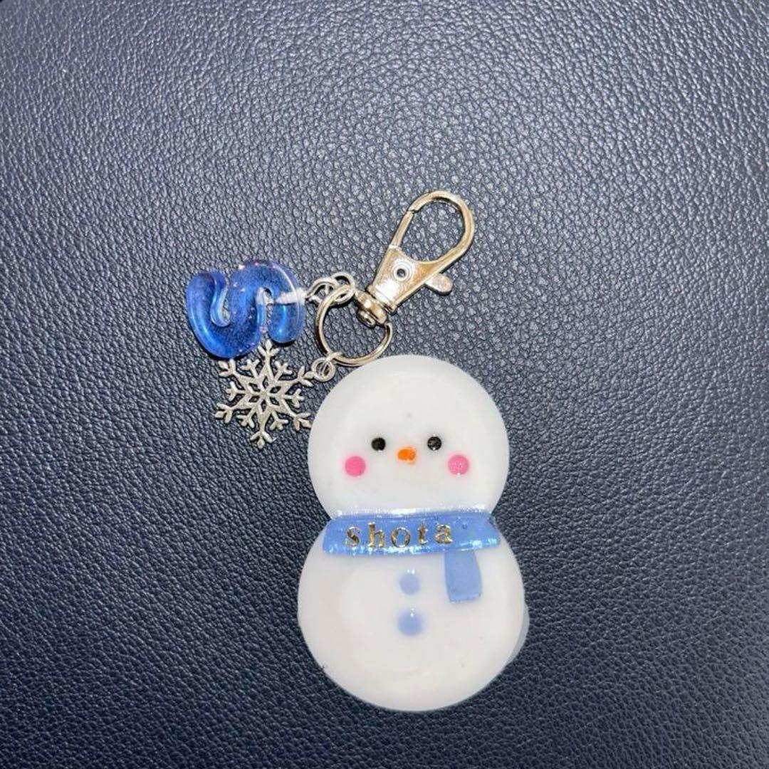 SnowMan♡キーホルダー 雪だるま チャーム 推し活 レジン スノーマン