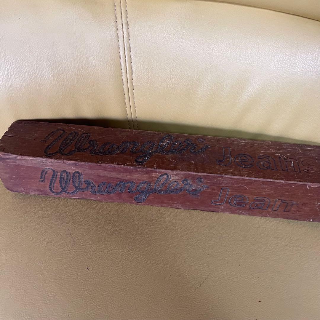 非売品アンティーク　Wrangler 木製ディスプレイブロック