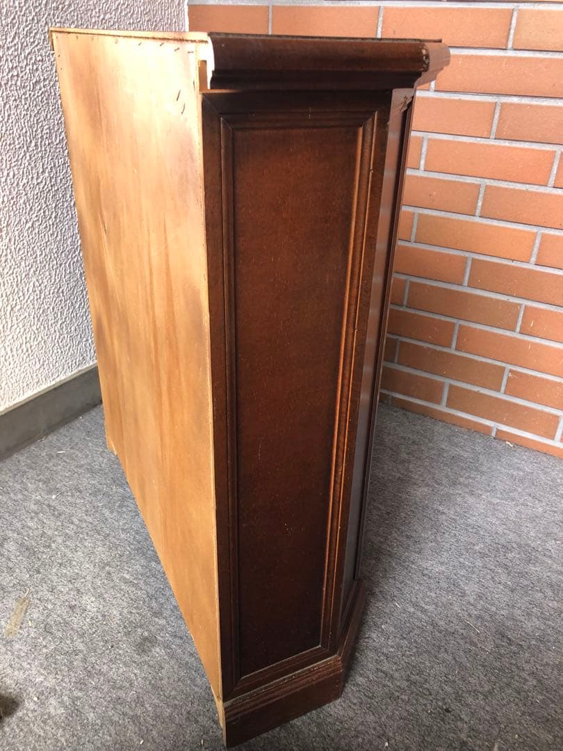 ヨーロピアン　イタリア　チェスト　ロココ調　アンティーク調　花台　木性　茶色