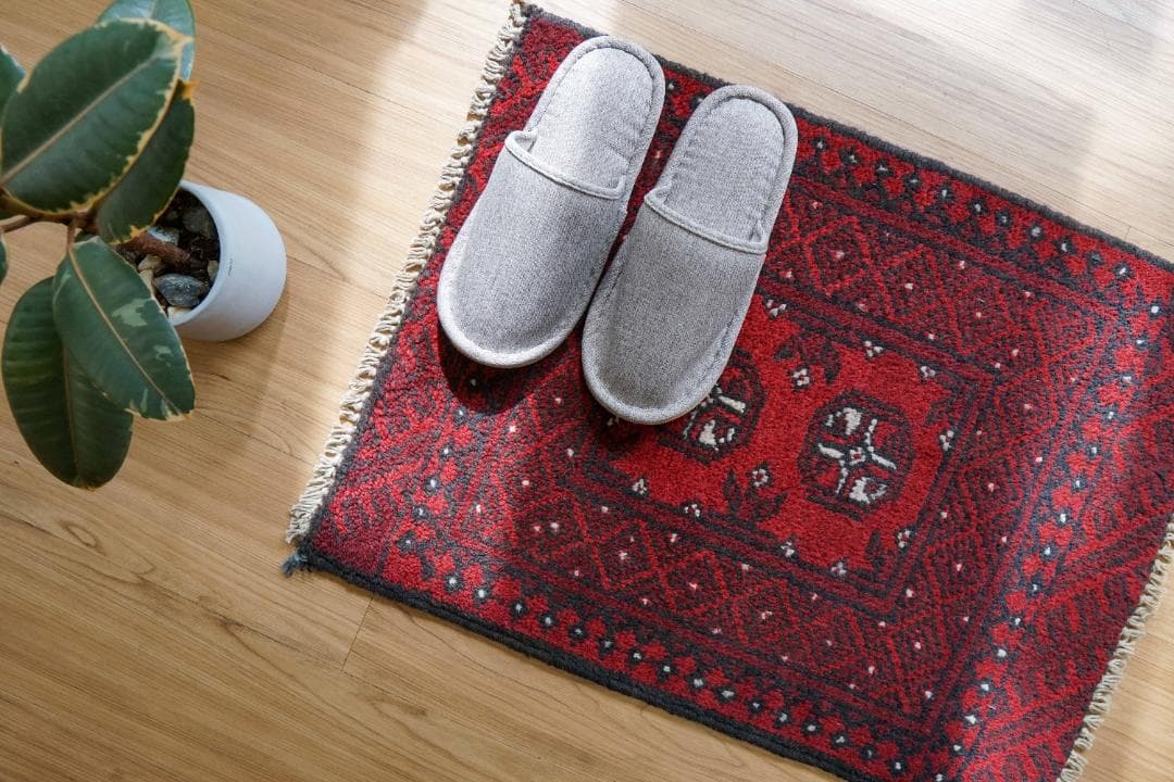 トルクメン 手織り絨毯 トライバルラグ ヴィンテージラグ 60×49cm