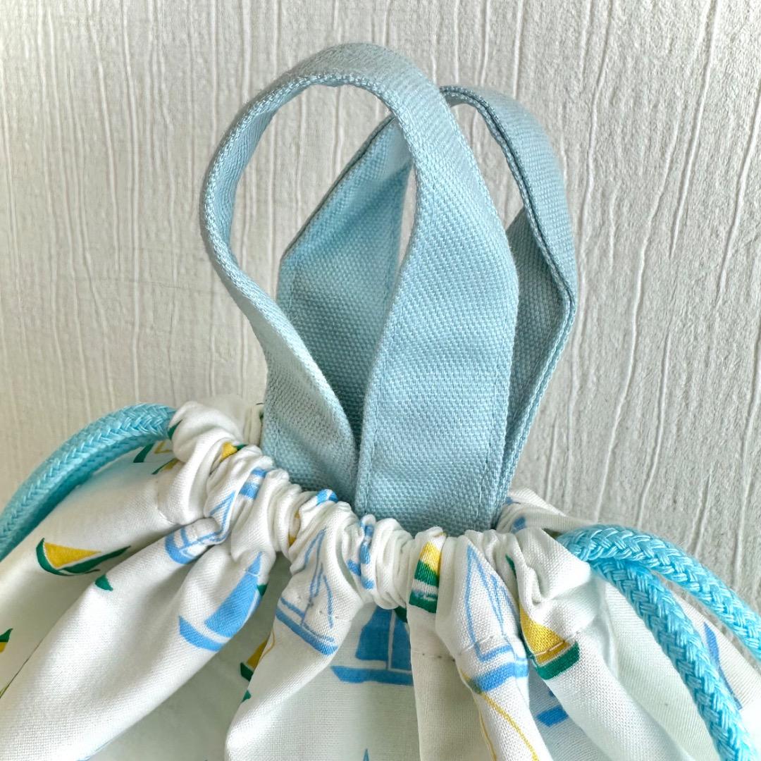 chiko様 ヨット お弁当袋 コップ袋 男の子 ハンドメイド巾着 入学入園