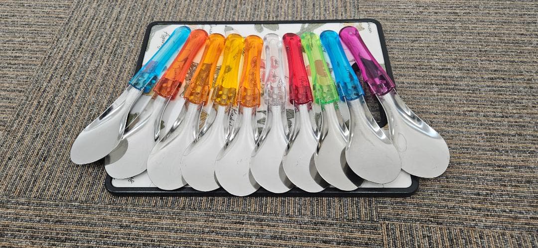 CARPIGIANI(カルピジャーニ)社 ジェラート用レインボースパチュラ10本