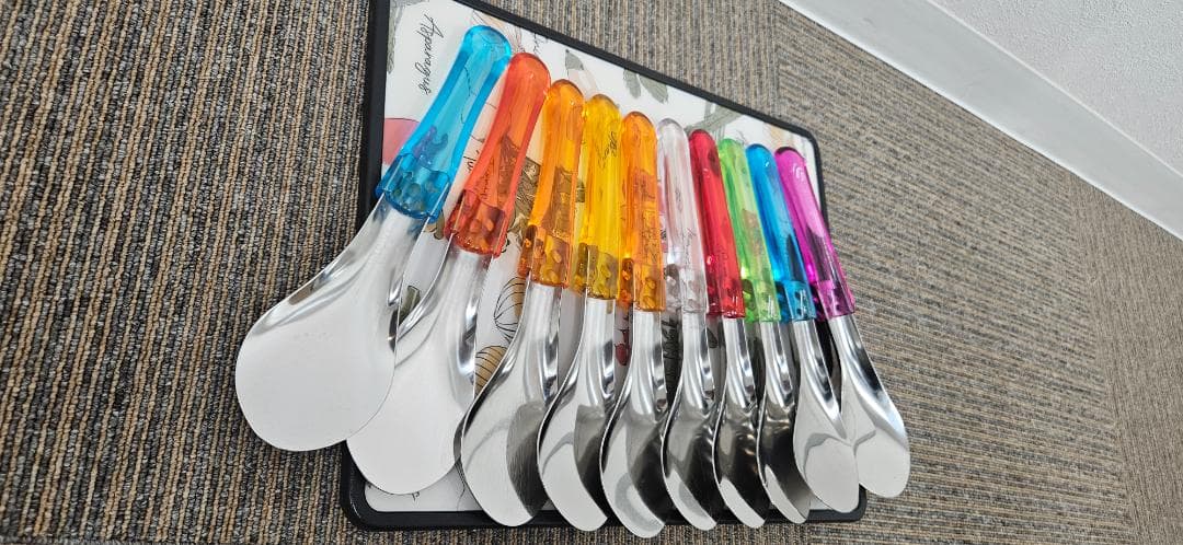 CARPIGIANI(カルピジャーニ)社 ジェラート用レインボースパチュラ10本