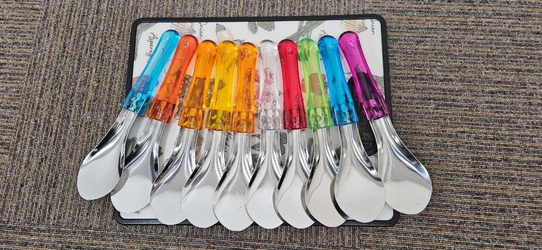 CARPIGIANI(カルピジャーニ)社 ジェラート用レインボースパチュラ10本