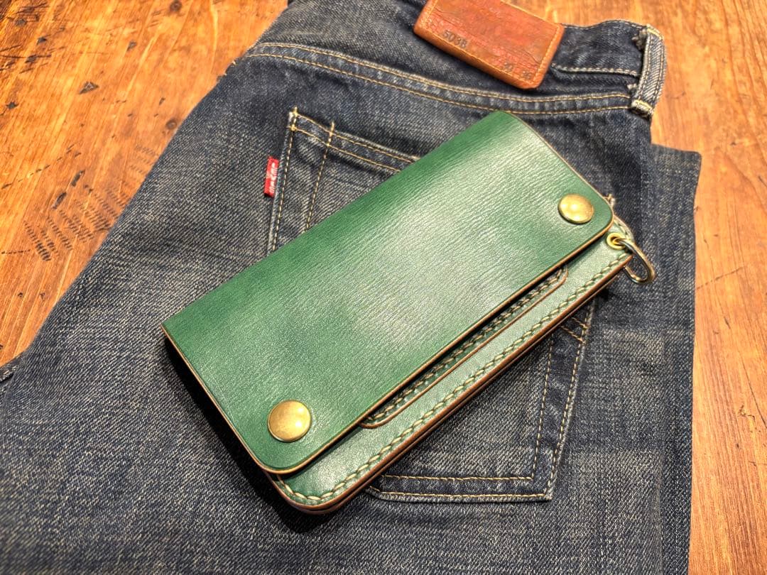 トラッカーウォレット　TW03-G グリーン　緑　財布　長財布