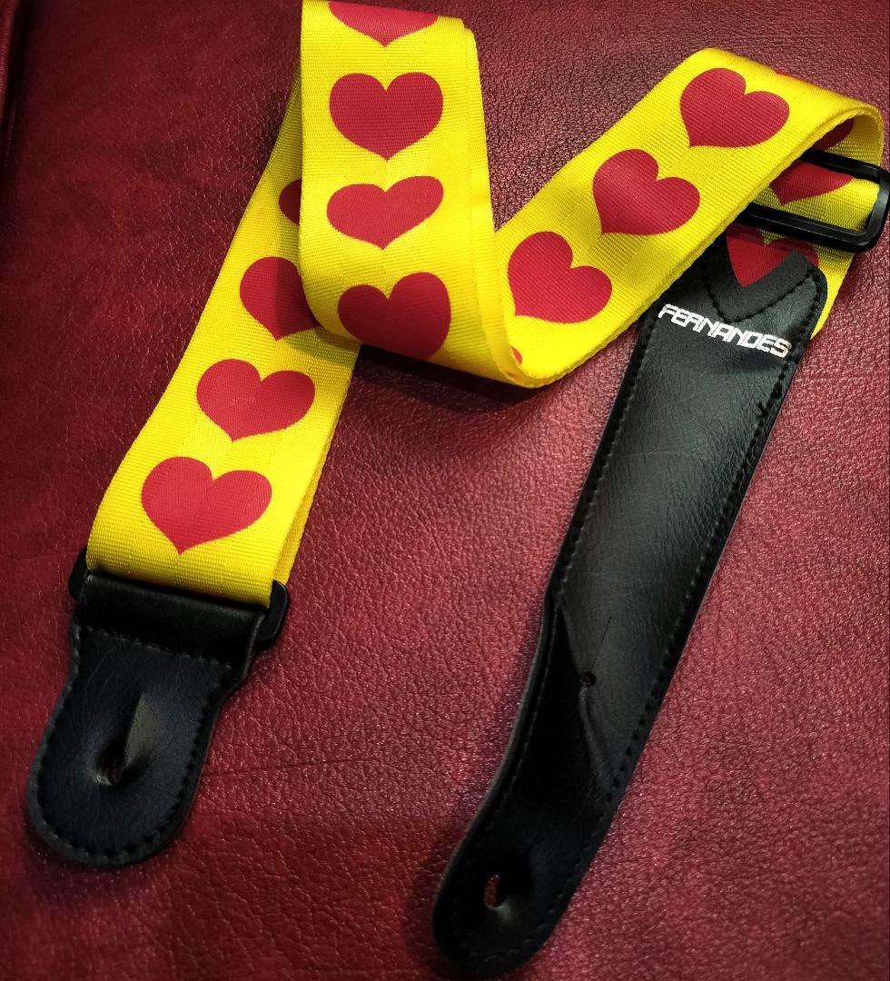 FERNANDES hide ギターストラップ イエローハート - メルカリ