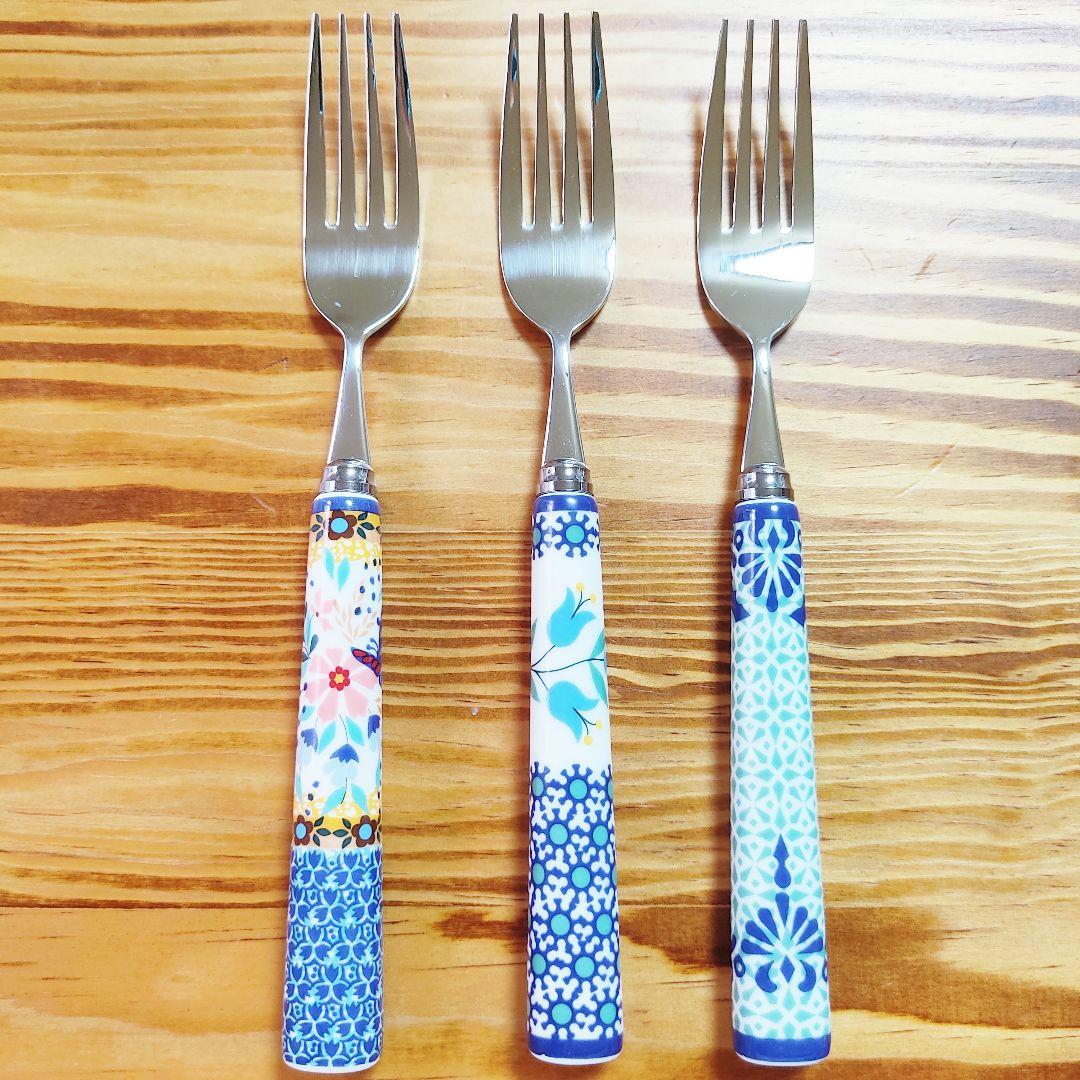 新品　ポーランド食器　カトラリーセット①　スプーンナイフフォーク3本　クラシック