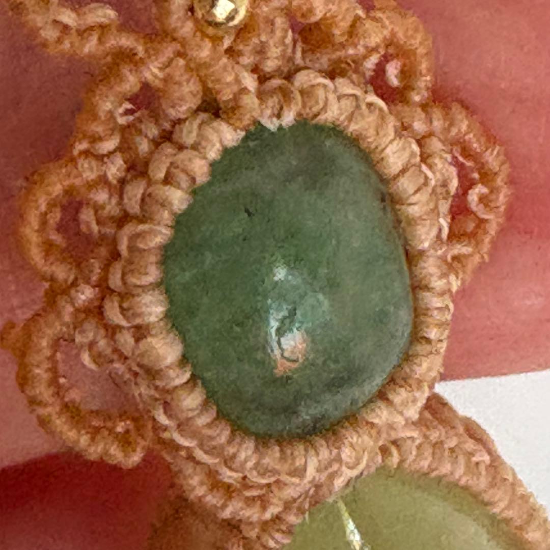 ♡新春sale♡プレナイト×エメラルド×ムーンストーンのマクラメネックレス