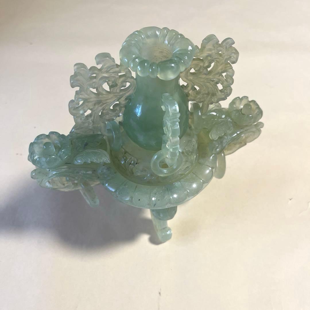 中国の翡翠の香炉　骨董品