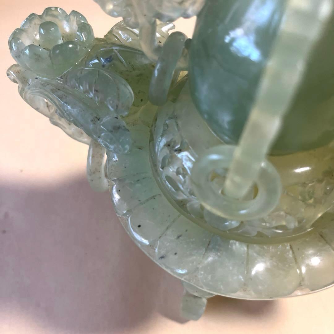 中国の翡翠の香炉　骨董品