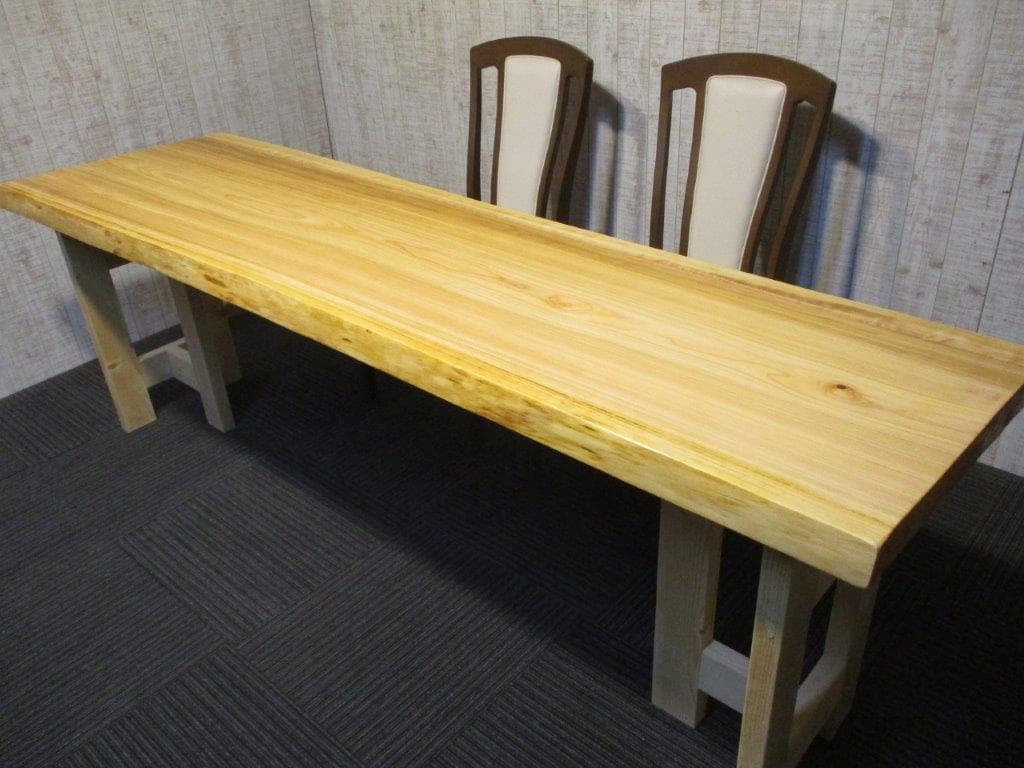 # 616 ■　檜　ヒノキ　テーブル　ダイニング　カウンター　座卓　一枚板