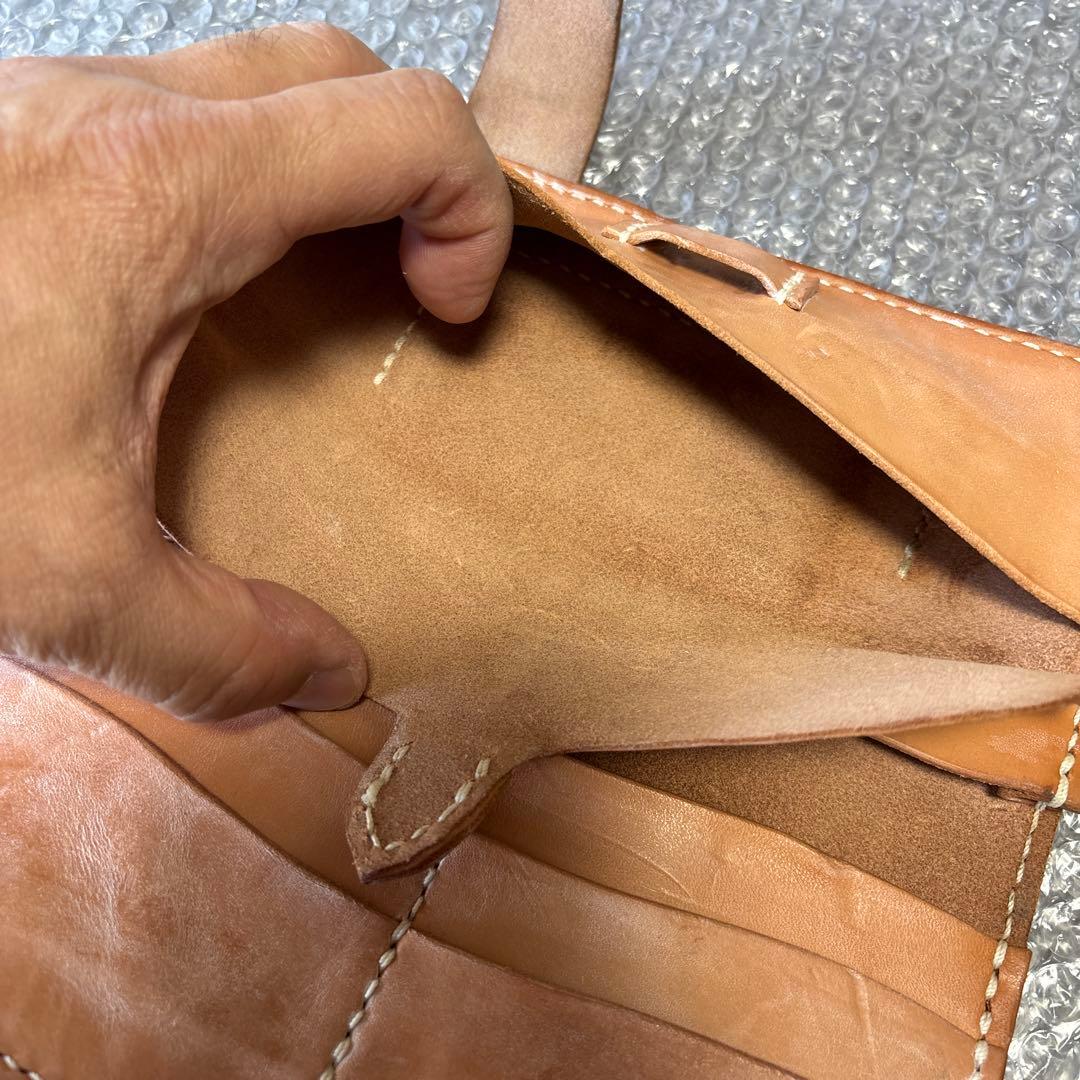 本革　ロングウォレット　コンチョ