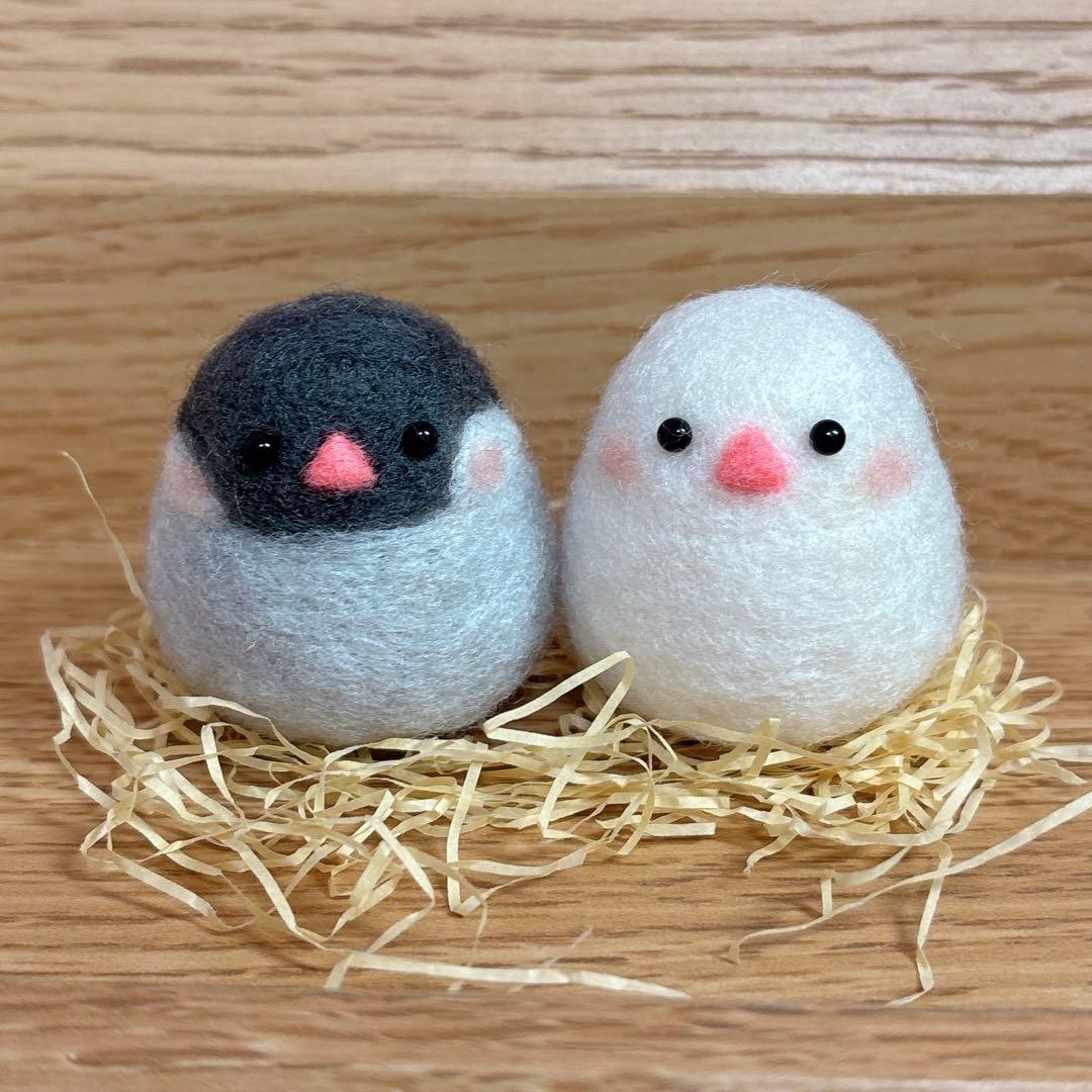 【現在オーダーストップ中】羊毛フェルト セキセイインコ ハンドメイド